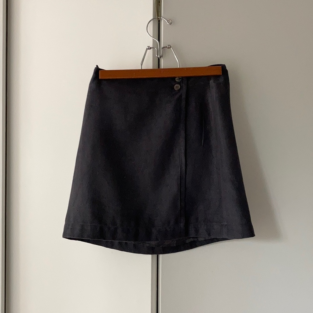 Faux suede grey skirt vintage